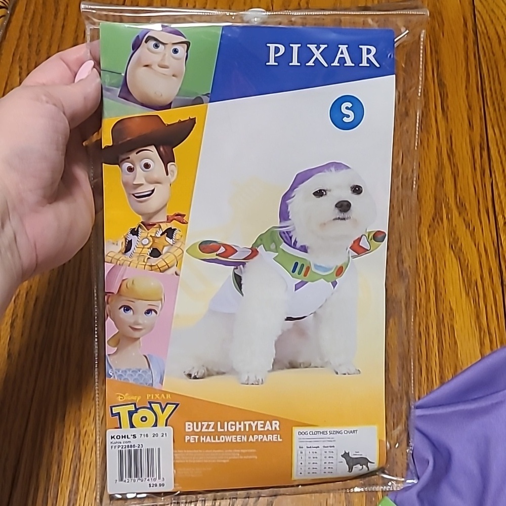 NIP Disney Pixar Buzz Lightyear Dog Halloween Costume - Small - Picture 2 of 7
